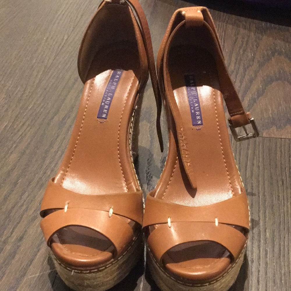 Ralph Lauren brown wedges